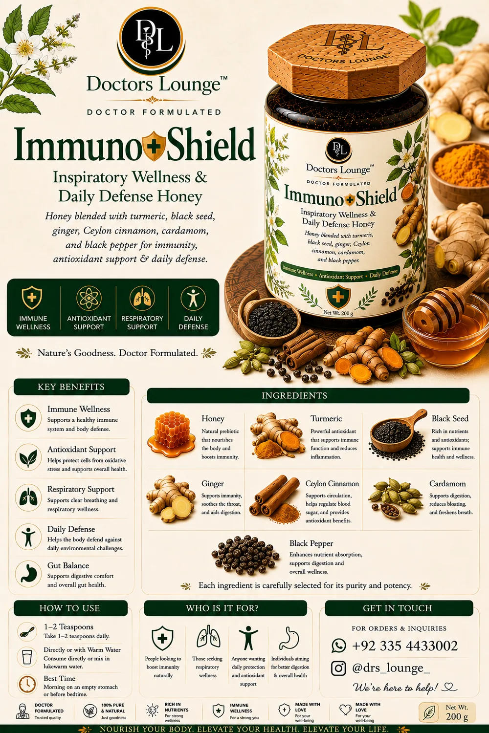 ImmunoShield full ingredient and benefits poster